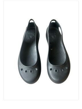 Crocs Kadee Ballet Flat Shoes Womens Size 9 Black Slip On Comfort